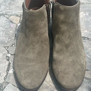 Crown Vintage Taupe Suede Ankle Boots